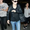 Mila Kunis Black Leather Cropped Jacket