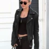 Miley Cyrus Black Biker Jacket