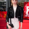 Natalie Dormer Black Biker Jacket