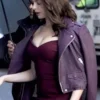 Oceans 8 Daphne Kluger Maroon Leather Jacket