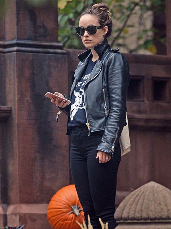 Olivia Wilde Black Biker Jacket