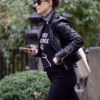 Olivia Wilde Black Leather Biker Jacket