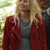 Once Upon a Time Emma Swan Red Suede Leather Jacket