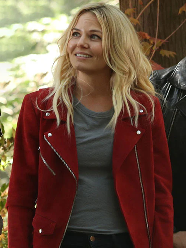 Once Upon a Time Emma Swan Red Suede Leather Jacket