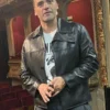 Oscar Isaac Black Leather Jacket