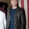 Patrick J Adams Quilted Black Jacket