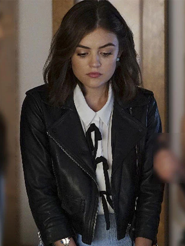 Pretty Little Liars Aria Montgomery Black Biker Jacket