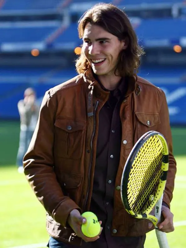 Rafael Nadal Brown Leather Jacket