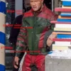 Red One Dwayne Johnson Red Leather Jacket