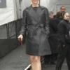 Renee Zellweger Black Leather Blazer Coat