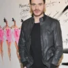 Richard Madden Black Leather Jacket