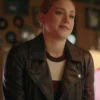 Riverdale Lili Reinhart Black Leather Biker Jacket