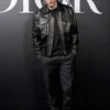 Robert Pattinson Leather Bomber Jacket