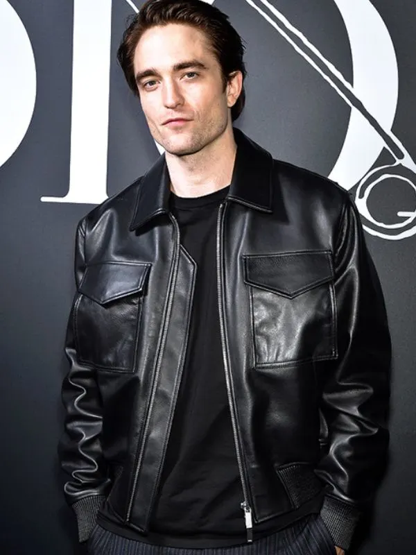 Robert Pattinson Paris Fashion Show 2020 Black Jacket