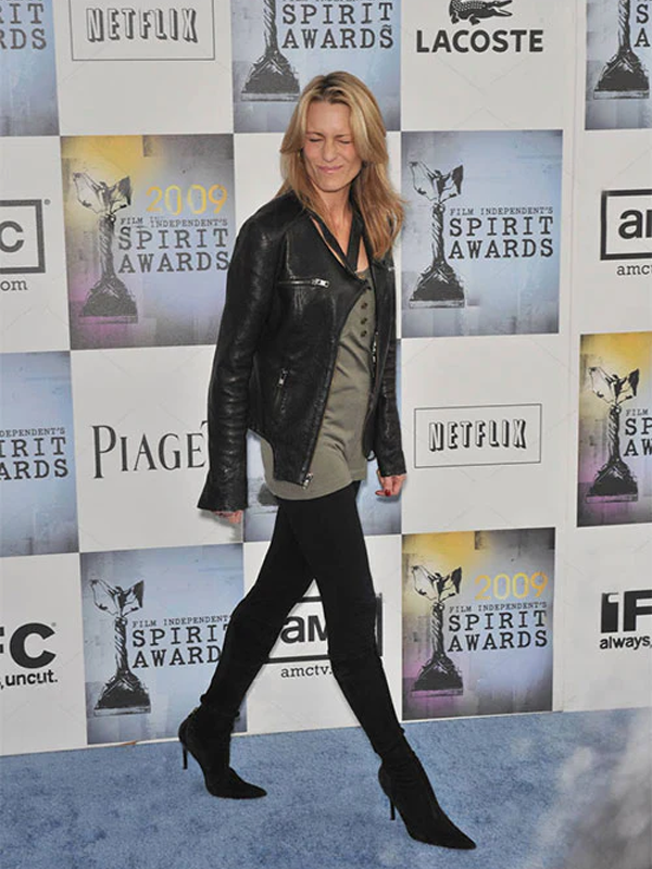 Robin Wright Black Biker Jacket