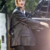 Rosie Huntington-Whiteley Black Coat