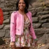 Run the World Bresha Webb Pink Biker Jacket