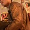 Scary Stories to Tell in the Dark Ramon Morales Brown Leather Bomber Jacket