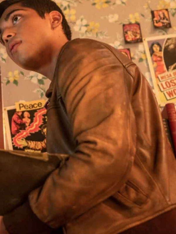 Scary Stories to Tell in the Dark Ramon Morales Brown Leather Bomber Jacket