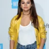 Selena Gomez Yellow Long Coat