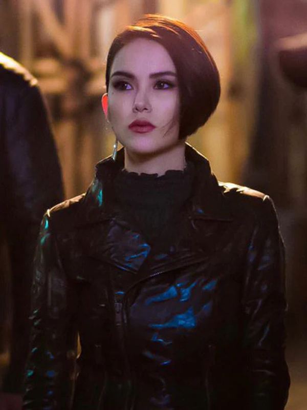 Skyscraper Xia Black Leather Jacket