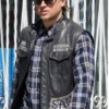 Sons of Anarchy Jax Teller Black Leather Vest