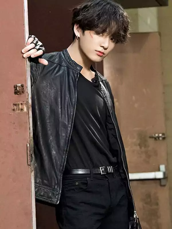 South Korean Singer Jungkook Black Jacket