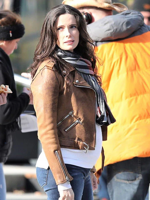 Superman & Lois Bitsie Tulloch Brown Biker Jacket