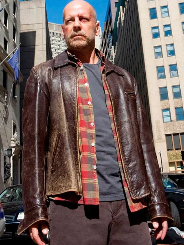 Surrogates Bruce Willis Brown Jacket