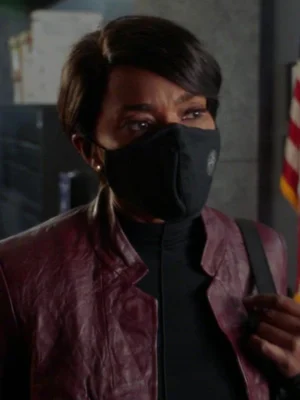 TV Series 9-1-1 Athena Grant Maroon Leather Jacket