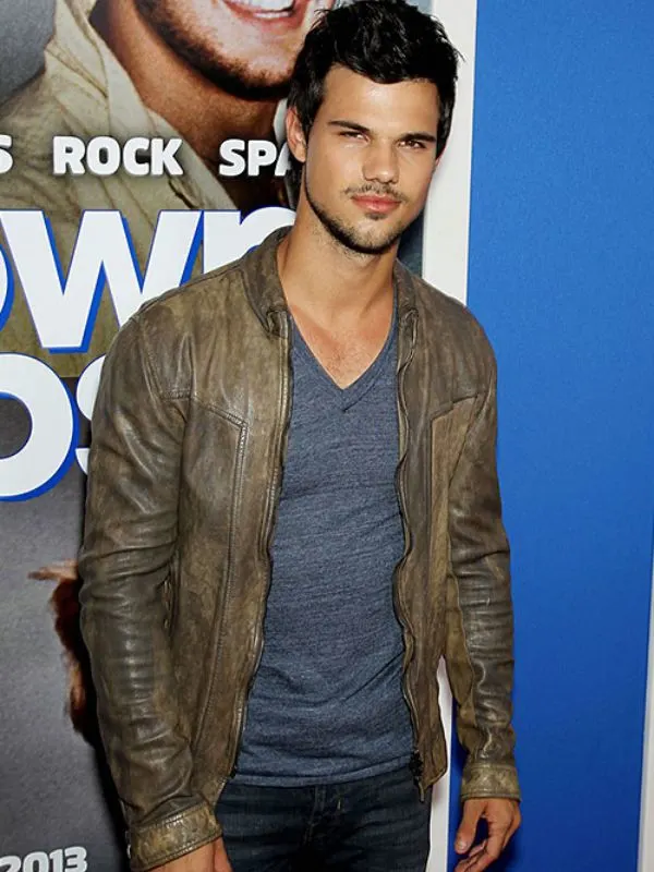 Taylor Lautner Distressed Brown Jacket