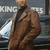 The Bank Job Terry Leather Brown Coat