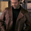 The Bank Job Terry Leather Brown Leather Coat