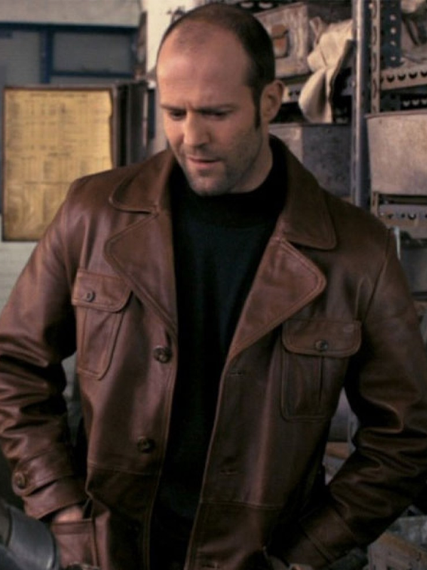 The Bank Job Terry Leather Brown Leather Coat