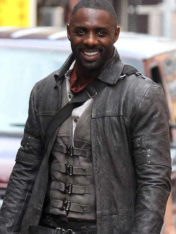 The Dark Tower Idris Elba Black Leather Long Coat