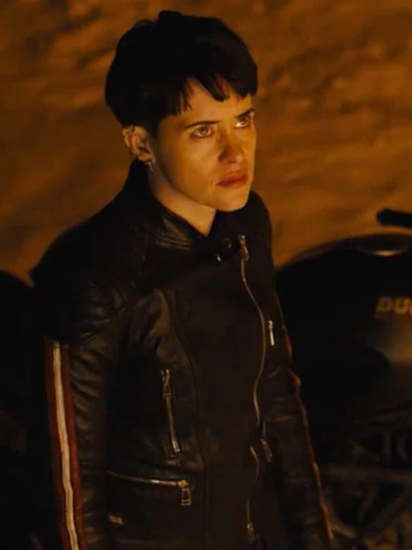 The Girl in the Spider's Web Claire Foy Black Biker Jacket