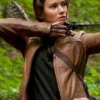 The Hunger Games Mockingjay Katniss Everdeen Brown Leather Jacket