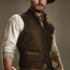 The Magnificent Seven Josh Faraday Brown Leather Vest