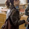 The Time Travelers Wife Clare Abshire Brown Leather Jacket