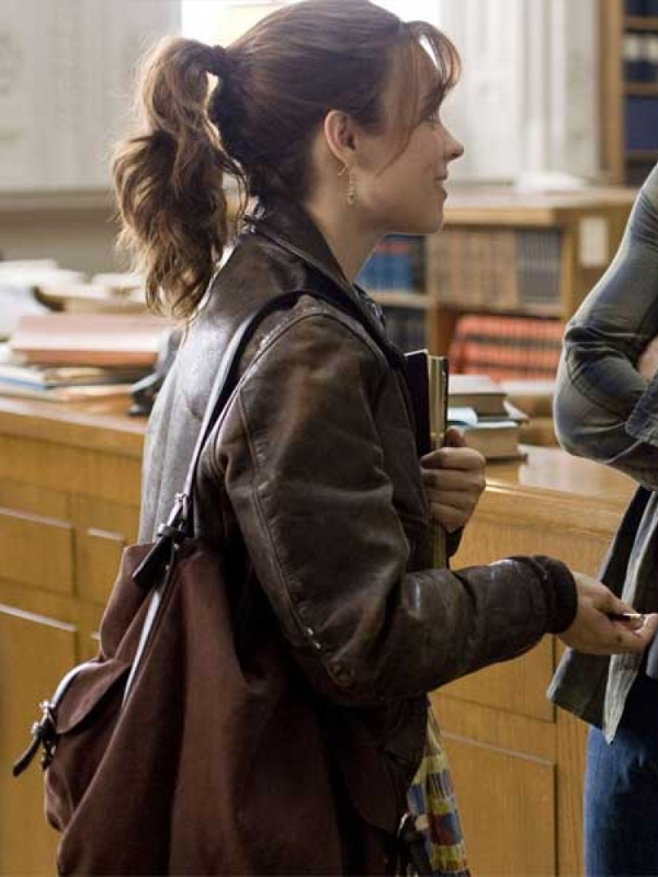 The Time Travelers Wife Clare Abshire Brown Leather Jacket