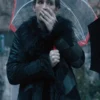 The Umbrella Academy Klaus Hargreeves Black Shearling Leather Coat