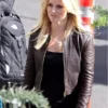 This Means War Lauren scott Brown Leather Jacket