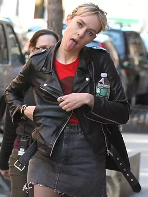 Time Out of Mind Maggie Black Leather Biker Jacket