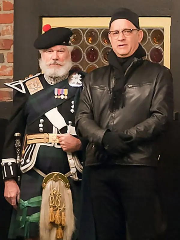 Tom Hanks Black Leather Jacket