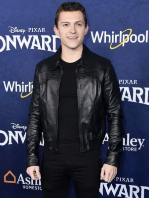 Tom Holland English Actor Black Jacket