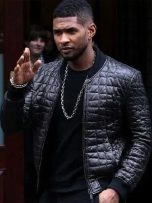 Usher Black Leather Jacket