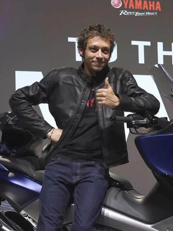 Valentino Rossi Black Leather Jacket