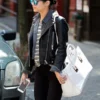 Vanessa Hudgens Black Leather Biker Jacket