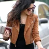 Vanessa Hudgens Brown Leather Jacket