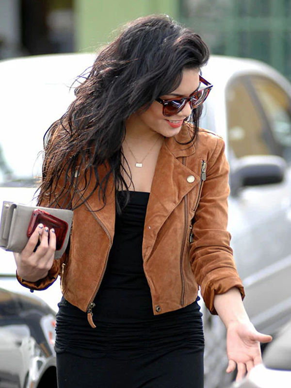 Vanessa Hudgens Brown Leather Jacket